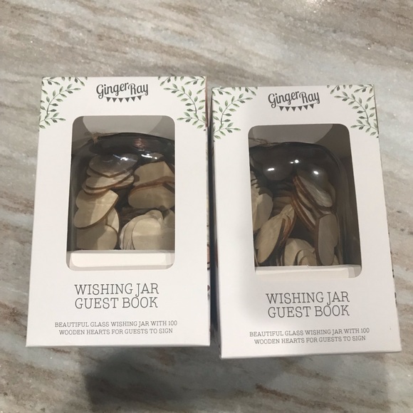 Ginger Ray Wishing Jar Guest Book - Lot of 2 - NEW